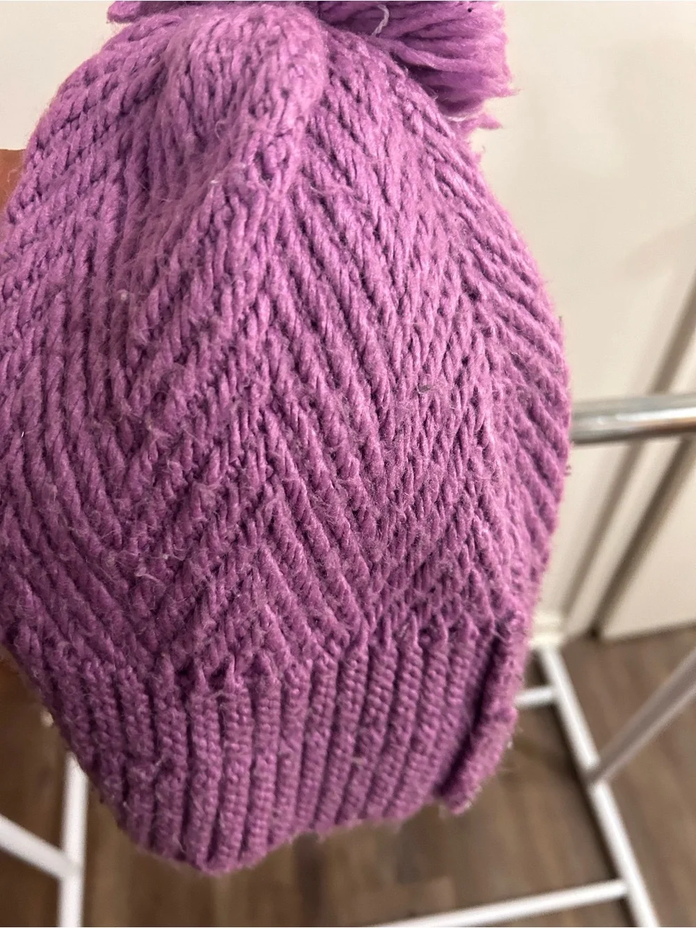 adidas Kids Pink Pom-Pom Knit Beanie